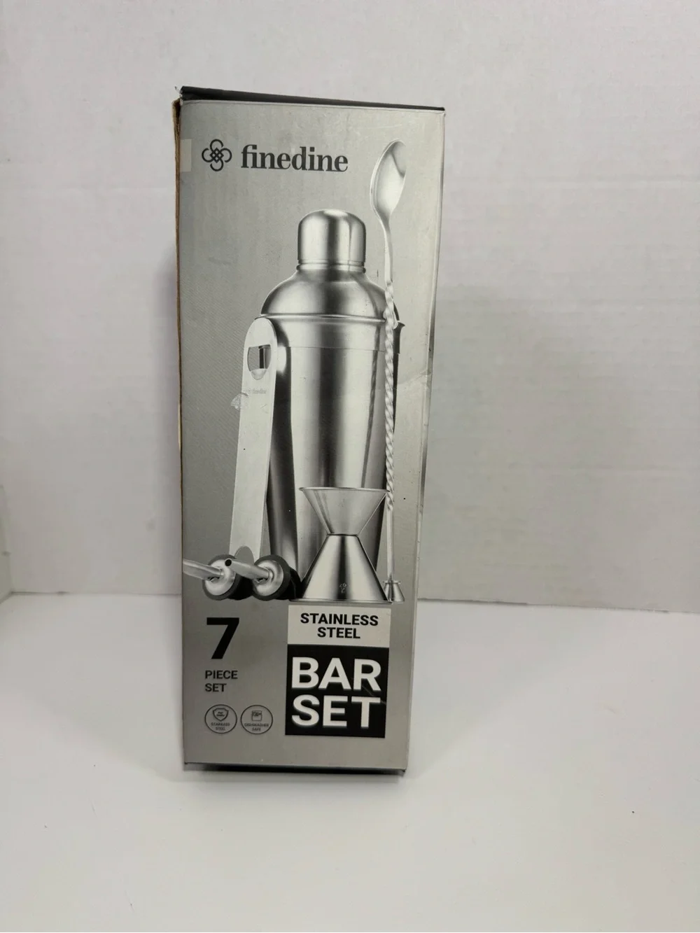 Finedine Silver Stainless Steel 7-Piece Bar Set